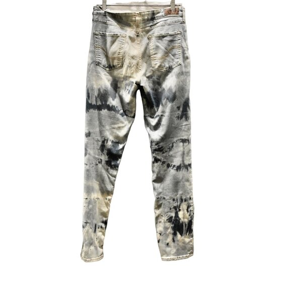 Women's Signature Levi Strauss Modern Straight Custom Bleach Dye Jeans 10L - Picture 2 of 6